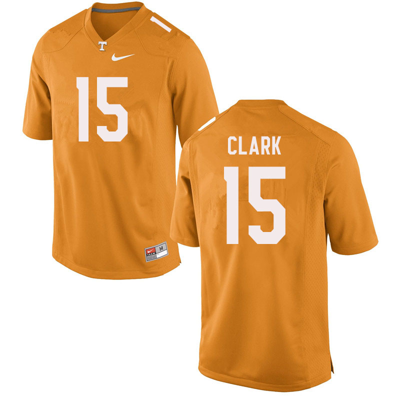 Men #15 Hudson Clark Tennessee Volunteers College Football Jerseys Sale-Orange - Click Image to Close